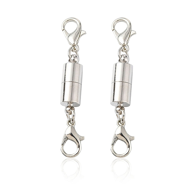 PandaHall Brass Magnetic Clasps, with Double Lobster Claw Clasps, Column, Platinum, 45x7.5x6mm, Lobster Claw Clasp: about 11.8x7.5x2.8mm...
PandaHall Brass Magnetic Clasps, with Double Lobster Claw Clasps, Column, Platinum, 45x7.5x6mm, Lobster Claw Clasp: about 11.8x7.5x2.8mm...