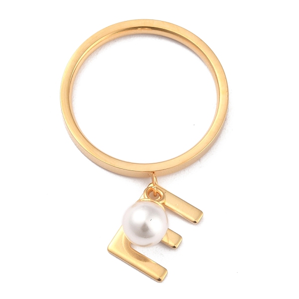 PandaHall Dual-use Items, 304 Stainless Steel Finger Rings or Pendants, with Plastic Round Beads, Golden, White, Letter.E, US Size 5~9...
PandaHall Dual-use Items, 304 Stainless Steel Finger Rings or Pendants, with Plastic Round Beads, Golden, White, Letter.E, US Size 5~9...