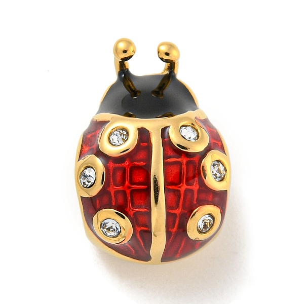 PandaHall 304 Stainless Steel Rhinestone European Beads, with Enamel, Large Hole Beads, Ladybug, Golden, 15x10x9mm, Hole: 4.5mm Stainless..., Red
PandaHall 304 Stainless Steel Rhinestone European Beads, with Enamel, Large Hole Beads, Ladybug, Golden, 15x10x9mm, Hole: 4.5mm Stainless..., Red