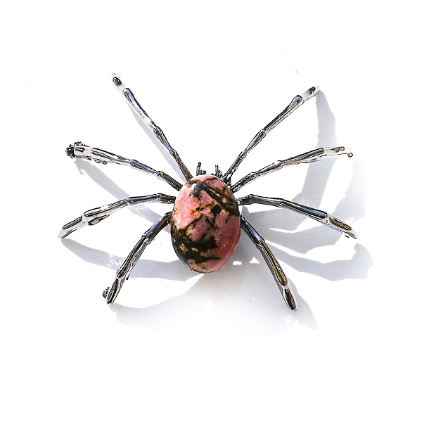 PandaHall Natural Rhodonite Display Decoration, with Metal Spider Shape Holder, for Home Desktop Decoration, 48x55mm Rhodonite Spider
PandaHall Natural Rhodonite Display Decoration, with Metal Spider Shape Holder, for Home Desktop Decoration, 48x55mm Rhodonite Spider