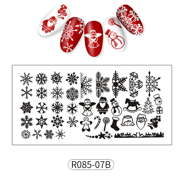PandaHall Stainless Nail Art Stamping Plates, Nail Image Template Tool, DIY Nail Polish Print Manicure, Rectangle, Santa Claus, 120x60mm...
PandaHall Stainless Nail Art Stamping Plates, Nail Image Template Tool, DIY Nail Polish Print Manicure, Rectangle, Santa Claus, 120x60mm...