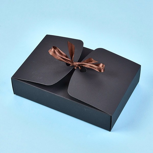 PandaHall Kraft Paper Gift Box, Folding Boxes, with Ribbon, Bakery Cake Biscuits Box Container, Rectangle, Black, Unfold: 51.3x39.2x0.03cm...
PandaHall Kraft Paper Gift Box, Folding Boxes, with Ribbon, Bakery Cake Biscuits Box Container, Rectangle, Black, Unfold: 51.3x39.2x0.03cm...