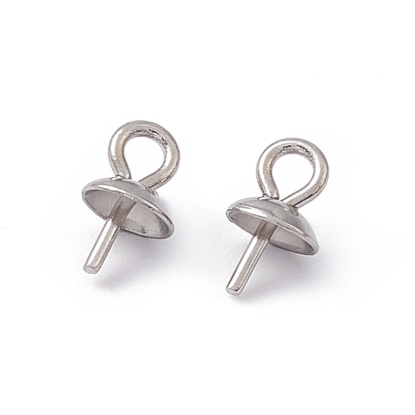 PandaHall 304 Stainless Steel Cup Pearl Peg Bails Pin Pendants, For Half Drilled Beads, Stainless Steel Color, 7x4mm, Pin: 0.7mm, Hole...
PandaHall 304 Stainless Steel Cup Pearl Peg Bails Pin Pendants, For Half Drilled Beads, Stainless Steel Color, 7x4mm, Pin: 0.7mm, Hole...