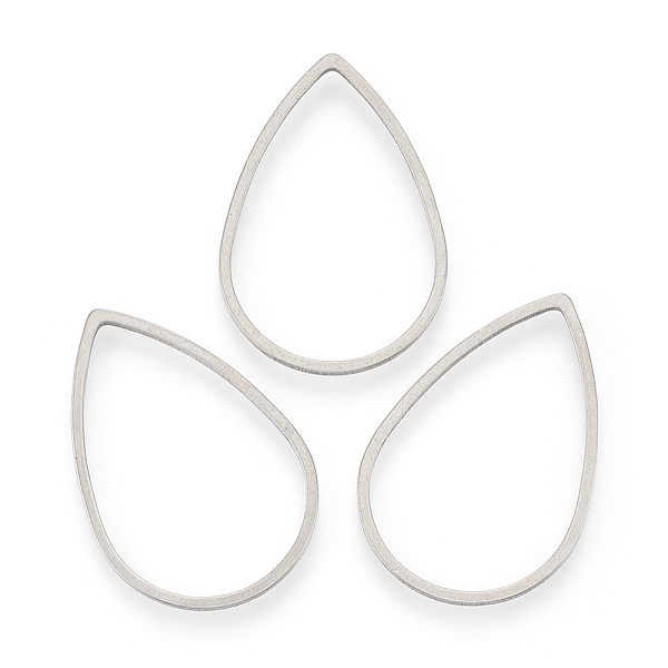 PandaHall 304 Stainless Steel Linking Rings, Teardrop, Stainless Steel Color, 29x20x1mm, inner measure: 27x18mm 304 Stainless Steel Teardrop
PandaHall 304 Stainless Steel Linking Rings, Teardrop, Stainless Steel Color, 29x20x1mm, inner measure: 27x18mm 304 Stainless Steel Teardrop