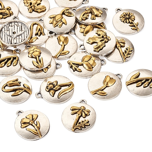 PandaHall 24Pcs 12 Style Alloy December Flower Pendant, Flat Round with Flower, Antique Silver & Antique Golden, 21x17x4.5mm, Hole: 1.8mm...
PandaHall 24Pcs 12 Style Alloy December Flower Pendant, Flat Round with Flower, Antique Silver & Antique Golden, 21x17x4.5mm, Hole: 1.8mm...