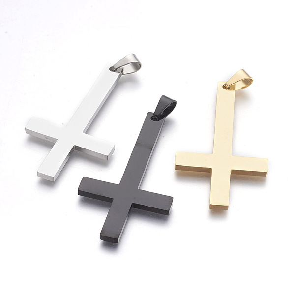 PandaHall 304 Stainless Steel Big Pendants, Inverted Cross, Mixed Color, 55x30x2.5mm, Hole: 4.5x7.5mm 304 Stainless Steel Cross Multicolor
PandaHall 304 Stainless Steel Big Pendants, Inverted Cross, Mixed Color, 55x30x2.5mm, Hole: 4.5x7.5mm 304 Stainless Steel Cross Multicolor