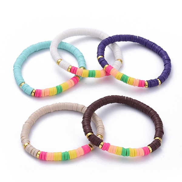 PandaHall Stretch Bracelets, with Polymer Clay Heishi Beads and Electroplate Non-magnetic Synthetic Hematite Beads, Mixed Color, Inner..., Multicolor
PandaHall Stretch Bracelets, with Polymer Clay Heishi Beads and Electroplate Non-magnetic Synthetic Hematite Beads, Mixed Color, Inner..., Multicolor