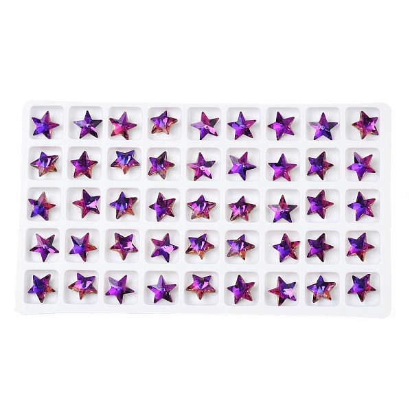 PandaHall Glass Rhinestone Cabochons, Nail Art Decoration Accessories, Faceted, Star, Dark Orchid, 9.5x10x4.5mm Glass Star
PandaHall Glass Rhinestone Cabochons, Nail Art Decoration Accessories, Faceted, Star, Dark Orchid, 9.5x10x4.5mm Glass Star