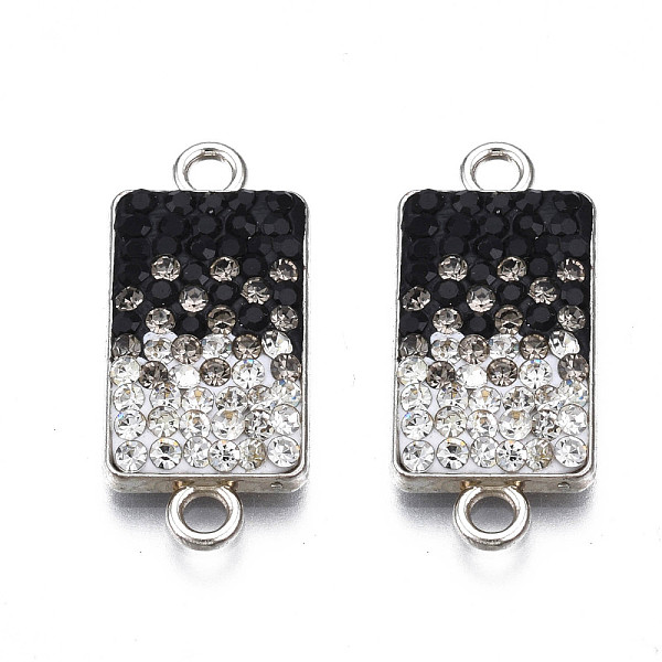 PandaHall Rack Plating Alloy Links Connectors, with Polymer Clay Rhinestone, Cadmium Free & Lead Free, Platinum Plated, Rectangle, Jet..., Black
PandaHall Rack Plating Alloy Links Connectors, with Polymer Clay Rhinestone, Cadmium Free & Lead Free, Platinum Plated, Rectangle, Jet..., Black