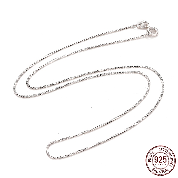 PandaHall Rhodium Plated 925 Sterling Silver Box Chain Necklace for Women, Platinum, 16 inch(40.7cm), 0.75mm Sterling Silver
PandaHall Rhodium Plated 925 Sterling Silver Box Chain Necklace for Women, Platinum, 16 inch(40.7cm), 0.75mm Sterling Silver
