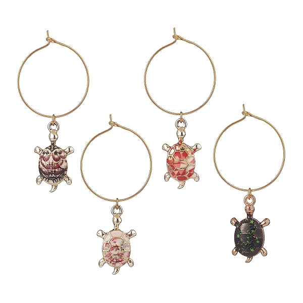 PandaHall Alloy Enamel Wine Glass Charms, with Brass Hoops, Tortoise, Mixed Color, 55.5mm, Pendant: 24.5x14x4mm, Pin: 0.6mm, 4pcs/set Alloy..., Multicolor
PandaHall Alloy Enamel Wine Glass Charms, with Brass Hoops, Tortoise, Mixed Color, 55.5mm, Pendant: 24.5x14x4mm, Pin: 0.6mm, 4pcs/set Alloy..., Multicolor