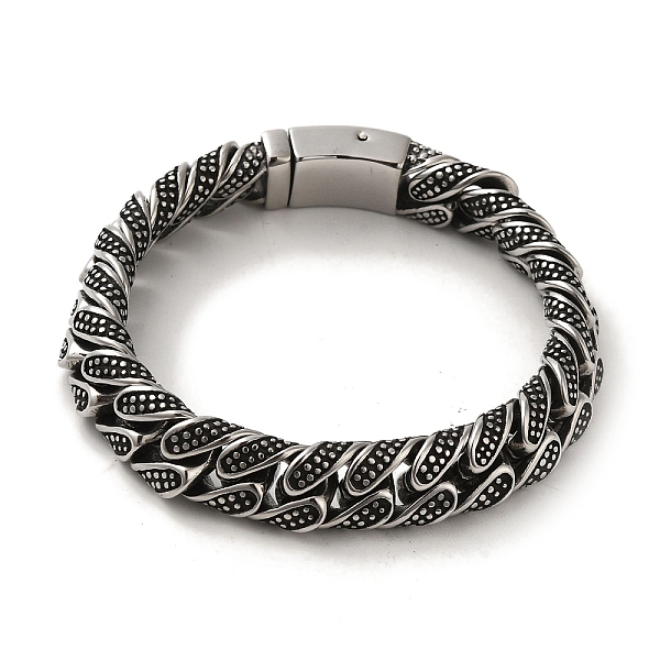 PandaHall 304 Stainless Steel Cuban Link Chain Bracelets for Women Men, Antique Silver, 8-5/8 inch(22cm) 304 Stainless Steel
PandaHall 304 Stainless Steel Cuban Link Chain Bracelets for Women Men, Antique Silver, 8-5/8 inch(22cm) 304 Stainless Steel