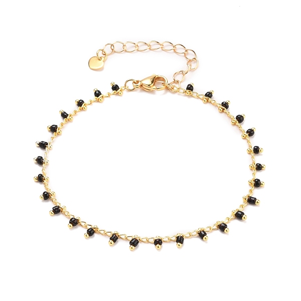 PandaHall Glass Charm Bracelets, with Brass Curb Chains, 304 Stainless Steel Heart Charms & Lobster Claw Clasps, Real 18K Gold Plated, Black...
PandaHall Glass Charm Bracelets, with Brass Curb Chains, 304 Stainless Steel Heart Charms & Lobster Claw Clasps, Real 18K Gold Plated, Black...