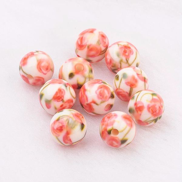 PandaHall Spray Painted Resin Beads, with Flower Pattern, Round, Coral, 10mm, Hole: 2mm Resin Round Red
PandaHall Spray Painted Resin Beads, with Flower Pattern, Round, Coral, 10mm, Hole: 2mm Resin Round Red