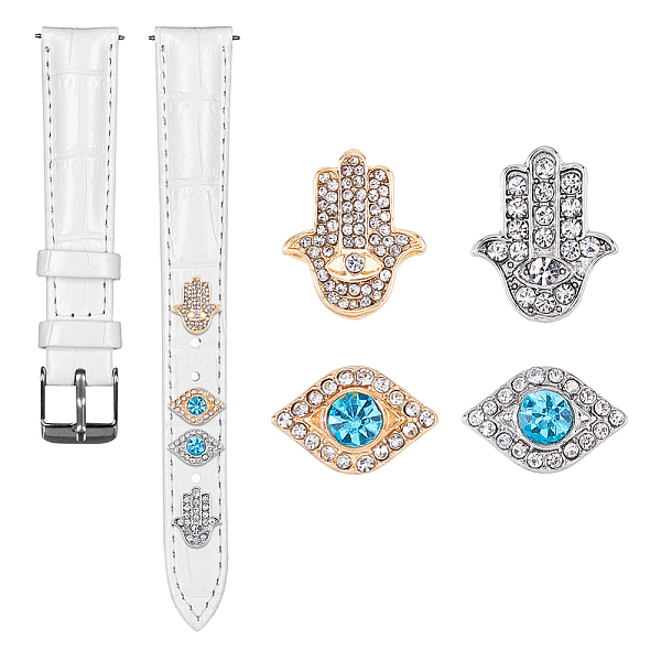 PandaHall DICOSMETIC 4Pcs 4 Style Alloy Hamsa Hand & Evil Eyes Watch Band Studs, Metal Nails for Watch Loops Accesssories, Platinum & Golden...
PandaHall DICOSMETIC 4Pcs 4 Style Alloy Hamsa Hand & Evil Eyes Watch Band Studs, Metal Nails for Watch Loops Accesssories, Platinum & Golden...