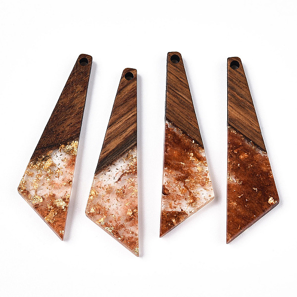 PandaHall Transparent Resin & Walnut Wood Pendants, with Gold Foil, Quadrilateral Charms, Chocolate, 49x13x3.5mm, Hole: 2mm Resin+Wood..., Brown
PandaHall Transparent Resin & Walnut Wood Pendants, with Gold Foil, Quadrilateral Charms, Chocolate, 49x13x3.5mm, Hole: 2mm Resin+Wood..., Brown