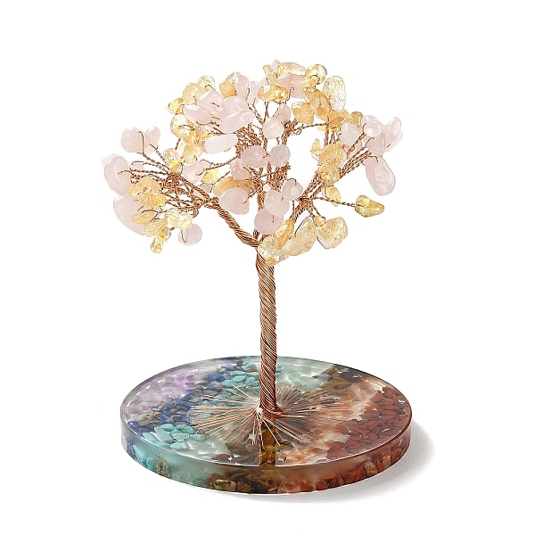 PandaHall Natural Rose Quartz & Natural Yellow Quartz Chips Tree Decorations, Resin Base Copper Wire Feng Shui Energy Stone Gift for Home...
PandaHall Natural Rose Quartz & Natural Yellow Quartz Chips Tree Decorations, Resin Base Copper Wire Feng Shui Energy Stone Gift for Home...
