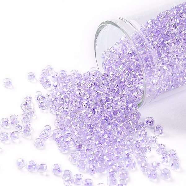 PandaHall TOHO Round Seed Beads, Japanese Seed Beads, (477D) Transparent AB Foxglove, 8/0, 3mm, Hole: 1mm, about 222pcs/10g Glass Purple
PandaHall TOHO Round Seed Beads, Japanese Seed Beads, (477D) Transparent AB Foxglove, 8/0, 3mm, Hole: 1mm, about 222pcs/10g Glass Purple