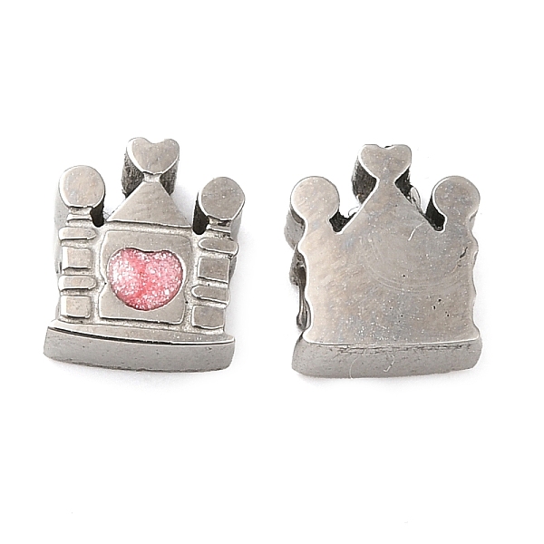 PandaHall 304 Stainless Steel Beads, with Enamel, Castle, Stainless Steel Color, 7.5x6.5x3.5mm, Hole: 1.9mm Stainless Steel+Enamel Castle..., Pink
PandaHall 304 Stainless Steel Beads, with Enamel, Castle, Stainless Steel Color, 7.5x6.5x3.5mm, Hole: 1.9mm Stainless Steel+Enamel Castle..., Pink