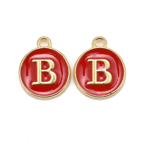 PandaHall Golden Plated Alloy Enamel Charms, Cadmium Free & Lead Free, Enamelled Sequins, Flat Round with Letter, Red, Letter.B, 14x12x2mm...
PandaHall Golden Plated Alloy Enamel Charms, Cadmium Free & Lead Free, Enamelled Sequins, Flat Round with Letter, Red, Letter.B, 14x12x2mm...
