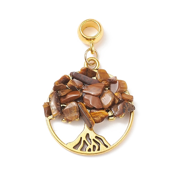 PandaHall Natural Tiger Eye European Dangle Charms, Large Hole Pendant, with Alloy Findings, Flat Round with Tree of Life, Antique Golden...
PandaHall Natural Tiger Eye European Dangle Charms, Large Hole Pendant, with Alloy Findings, Flat Round with Tree of Life, Antique Golden...