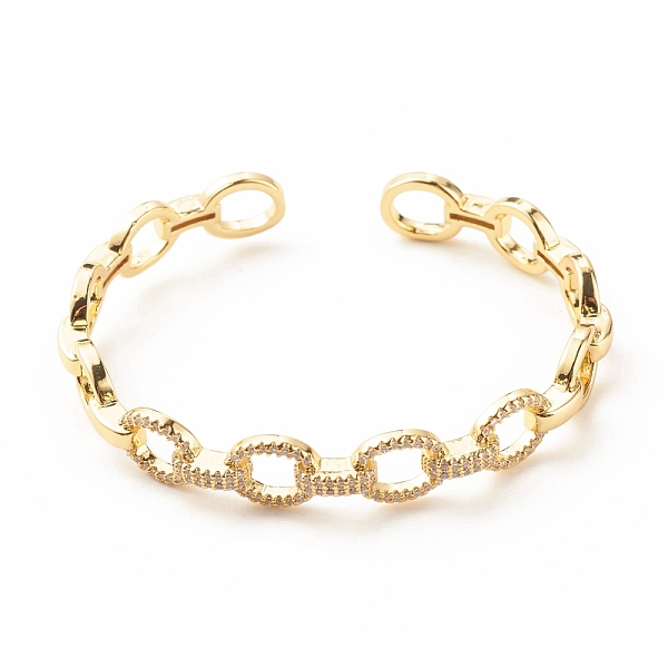 PandaHall Clear Cubic Zirconia Hollow Oval Cuff Bangle, Brass Open Bangle for Women, Cadmium Free & Lead Free, Real 18K Gold Plated, Inner...
PandaHall Clear Cubic Zirconia Hollow Oval Cuff Bangle, Brass Open Bangle for Women, Cadmium Free & Lead Free, Real 18K Gold Plated, Inner...