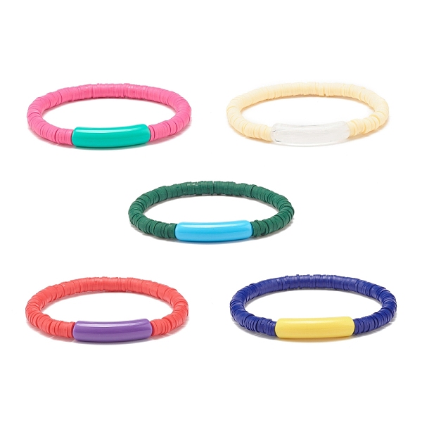 PandaHall Handmade Polymer Clay Beaded Stretch Bracelets, with Acrylic Beads, Mixed Color, Inner Diameter: 2-1/4 inch(5.6cm) Polymer Clay..., Multicolor
PandaHall Handmade Polymer Clay Beaded Stretch Bracelets, with Acrylic Beads, Mixed Color, Inner Diameter: 2-1/4 inch(5.6cm) Polymer Clay..., Multicolor