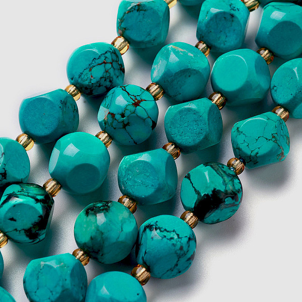 PandaHall Synthetic Howlite Bead Strands, Dyed, with Seed Beads, Six Sided Celestial Dice, 6~6.5x6~6.5x6~6.5mm, Hole: 0.5mm, about..., Green
PandaHall Synthetic Howlite Bead Strands, Dyed, with Seed Beads, Six Sided Celestial Dice, 6~6.5x6~6.5x6~6.5mm, Hole: 0.5mm, about..., Green