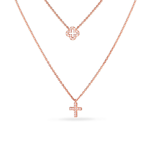 PandaHall TINYSAND CZ Jewelry 925 Sterling Silver Cubic Zirconia Cross Pendant Two Tiered Necklaces, Rose Gold, 21 inch&17 inch Cubic...
PandaHall TINYSAND CZ Jewelry 925 Sterling Silver Cubic Zirconia Cross Pendant Two Tiered Necklaces, Rose Gold, 21 inch&17 inch Cubic...