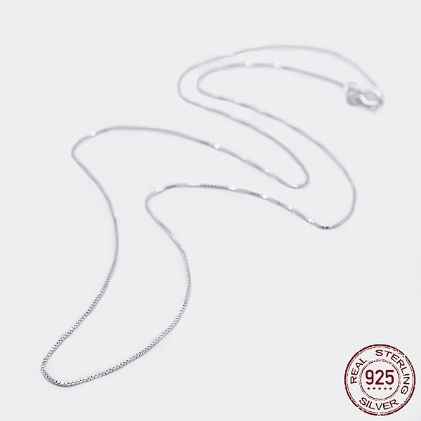 PandaHall Rhodium Plated 925 Sterling Silver Box Chain Necklaces, with Spring Ring Clasps, with 925 Stamp, Platinum, 18 inch(45cm), Pin...
PandaHall Rhodium Plated 925 Sterling Silver Box Chain Necklaces, with Spring Ring Clasps, with 925 Stamp, Platinum, 18 inch(45cm), Pin...