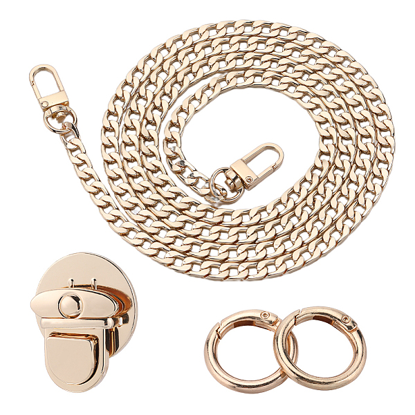 PandaHall GORGECRAFT 1 Box Handbag Strap Chains Set Crossbody Bag Purse Shoulder Straps Replacement 120cm with 2PCS Round Bag Ring 1PC Metal...
PandaHall GORGECRAFT 1 Box Handbag Strap Chains Set Crossbody Bag Purse Shoulder Straps Replacement 120cm with 2PCS Round Bag Ring 1PC Metal...