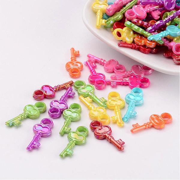 PandaHall Opaque AB Color Acrylic Skeleton Key Pendants, Mixed Color, 23x10x3mm, Hole: 3mm, about 2200pcs/500g Acrylic Key Multicolor
PandaHall Opaque AB Color Acrylic Skeleton Key Pendants, Mixed Color, 23x10x3mm, Hole: 3mm, about 2200pcs/500g Acrylic Key Multicolor