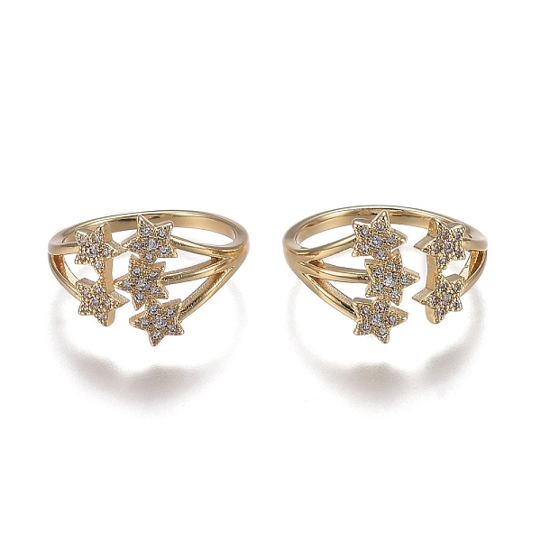 PandaHall Adjustable Brass Micro Pave Clear Cubic Zirconia Cuff Rings, Open Rings, Long-Lasting Plated, Star, Real 18K Gold Plated, 1.8mm...
PandaHall Adjustable Brass Micro Pave Clear Cubic Zirconia Cuff Rings, Open Rings, Long-Lasting Plated, Star, Real 18K Gold Plated, 1.8mm...