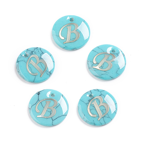PandaHall Synthetic Turquoise Charms, with Plastic Letter, Flat Round, Letter.B, 15x2mm, Hole: 1.5mm Synthetic Turquoise Letter B
PandaHall Synthetic Turquoise Charms, with Plastic Letter, Flat Round, Letter.B, 15x2mm, Hole: 1.5mm Synthetic Turquoise Letter B