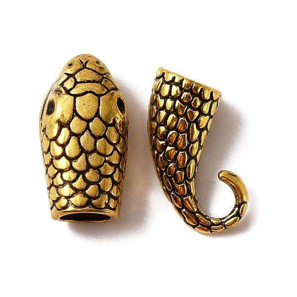 PandaHall Tibetan Style Alloy Hook and S-Hook Clasps, Snake, Antique Golden, 42mm, Inner Diameter: 6.6mm Alloy
PandaHall Tibetan Style Alloy Hook and S-Hook Clasps, Snake, Antique Golden, 42mm, Inner Diameter: 6.6mm Alloy