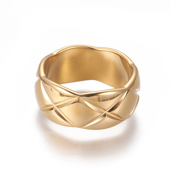 PandaHall 304 Stainless Steel Finger Rings, Wide Band Rings, Golden, Size 8, 18mm 304 Stainless Steel
PandaHall 304 Stainless Steel Finger Rings, Wide Band Rings, Golden, Size 8, 18mm 304 Stainless Steel