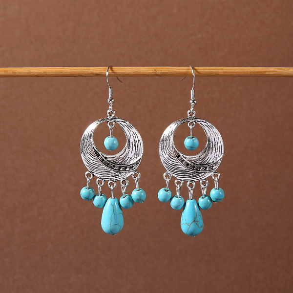 PandaHall Bohemian tassel turquoise earrings, retro ethnic minority style earrings, personalized temperament, Tibetan ear accessories Alloy..., Green
PandaHall Bohemian tassel turquoise earrings, retro ethnic minority style earrings, personalized temperament, Tibetan ear accessories Alloy..., Green