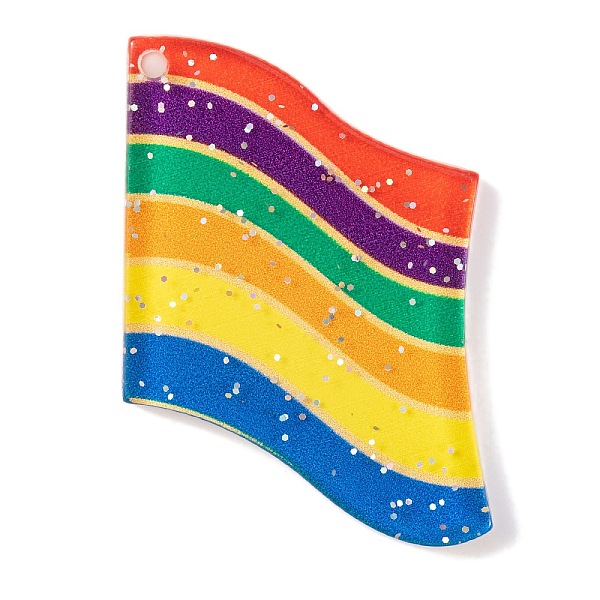 PandaHall Rainbow Theme Acrylic Pendants, Flag, 43.5x30x2mm, Hole: 1.7mm Acrylic Flag
PandaHall Rainbow Theme Acrylic Pendants, Flag, 43.5x30x2mm, Hole: 1.7mm Acrylic Flag