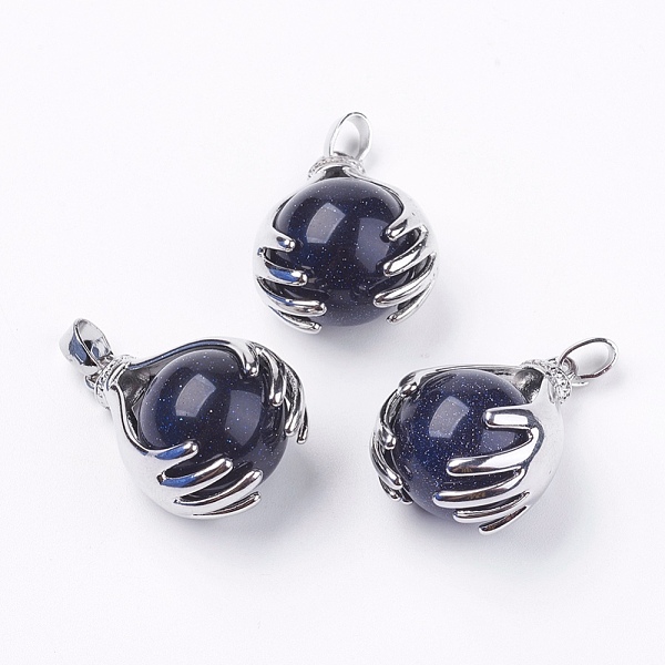 PandaHall Synthetic Blue Goldstone Pendants, with Brass Findings, Palm, Platinum, Cadmium Free & Lead Free, 27x19x16mm, Hole: 4x8mm Blue...
PandaHall Synthetic Blue Goldstone Pendants, with Brass Findings, Palm, Platinum, Cadmium Free & Lead Free, 27x19x16mm, Hole: 4x8mm Blue...