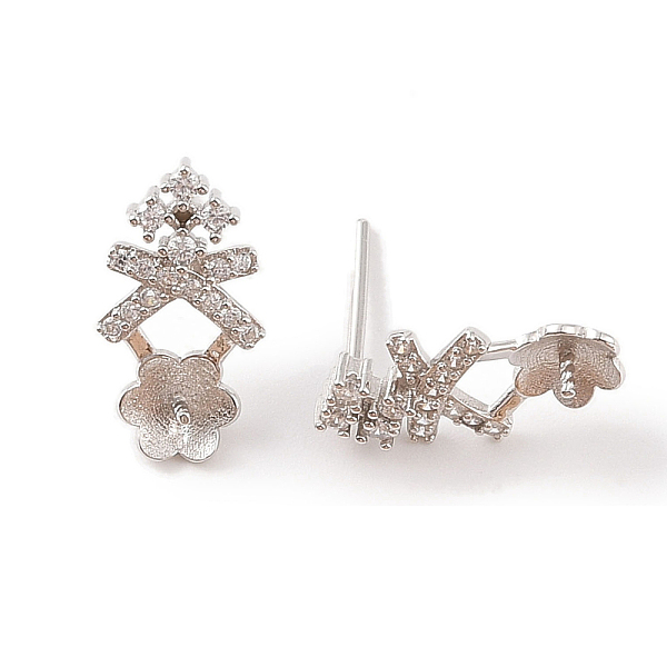 PandaHall 925 Sterling Silver Micro Pave Cubic Zirconia Earring Settings Findings, for Half Drilled Beads, Bows & Flowers, Real Platinum...
PandaHall 925 Sterling Silver Micro Pave Cubic Zirconia Earring Settings Findings, for Half Drilled Beads, Bows & Flowers, Real Platinum...