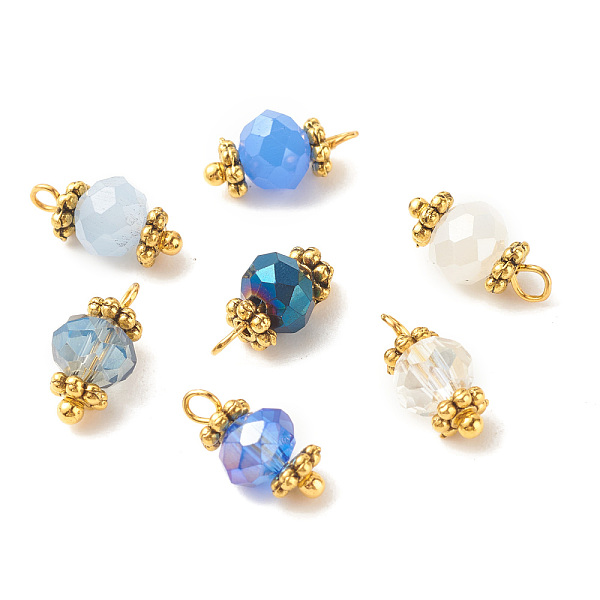 PandaHall Electroplate Glass Beads Pendant, with Brass Findings, Faceted Rondelle, Blue, 12x5.5mm, Hole: 1.4mm Brass+Glass Rondelle Blue
PandaHall Electroplate Glass Beads Pendant, with Brass Findings, Faceted Rondelle, Blue, 12x5.5mm, Hole: 1.4mm Brass+Glass Rondelle Blue