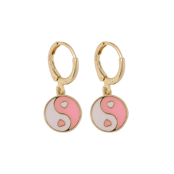 PandaHall Alloy Enamel Yin Yang Dangle Leverback Earrings, Gold Plated Brass Jewelry for Women, Pink, 28x11.5mm Alloy Pink
PandaHall Alloy Enamel Yin Yang Dangle Leverback Earrings, Gold Plated Brass Jewelry for Women, Pink, 28x11.5mm Alloy Pink