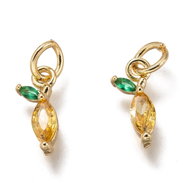 PandaHall Brass Micro Pave Gold & Green Cubic Zirconia Charms, with Jump Rings, Lemon Shape, Golden, 11x5x3mm, Hole: 3mm Brass+Cubic...
PandaHall Brass Micro Pave Gold & Green Cubic Zirconia Charms, with Jump Rings, Lemon Shape, Golden, 11x5x3mm, Hole: 3mm Brass+Cubic...