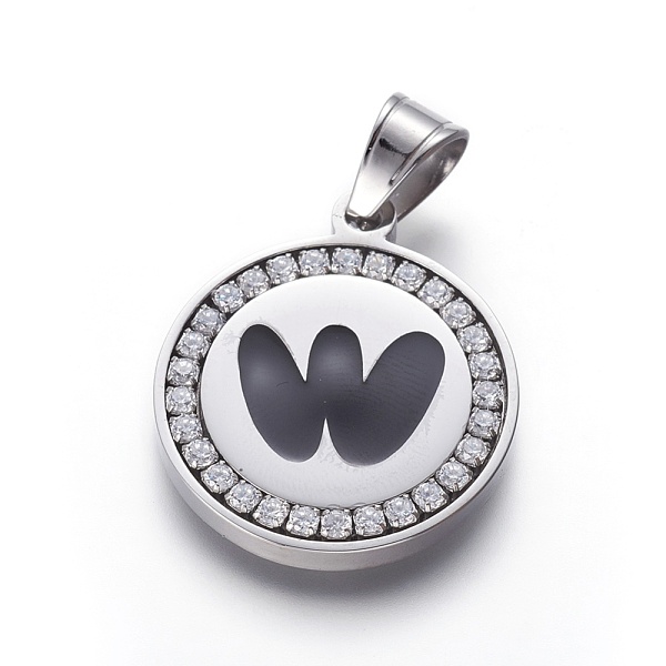 PandaHall 304 Stainless Steel Enamel Pendants, with Cubic Zirconia, Flat Round with Letter, Stainless Steel Color, Clear, Letter.W...
PandaHall 304 Stainless Steel Enamel Pendants, with Cubic Zirconia, Flat Round with Letter, Stainless Steel Color, Clear, Letter.W...