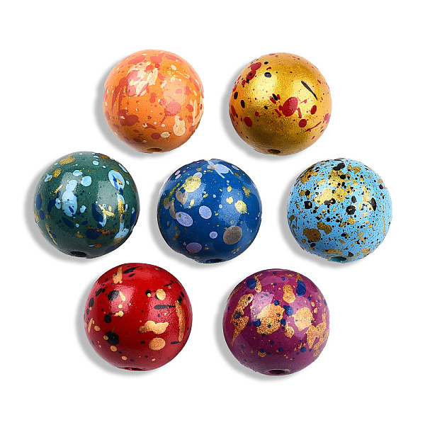 PandaHall Spray Painted Resin Beads, Round, Mixed Color, 20x19mm, Hole: 2~2.4mm Resin Round Multicolor
PandaHall Spray Painted Resin Beads, Round, Mixed Color, 20x19mm, Hole: 2~2.4mm Resin Round Multicolor