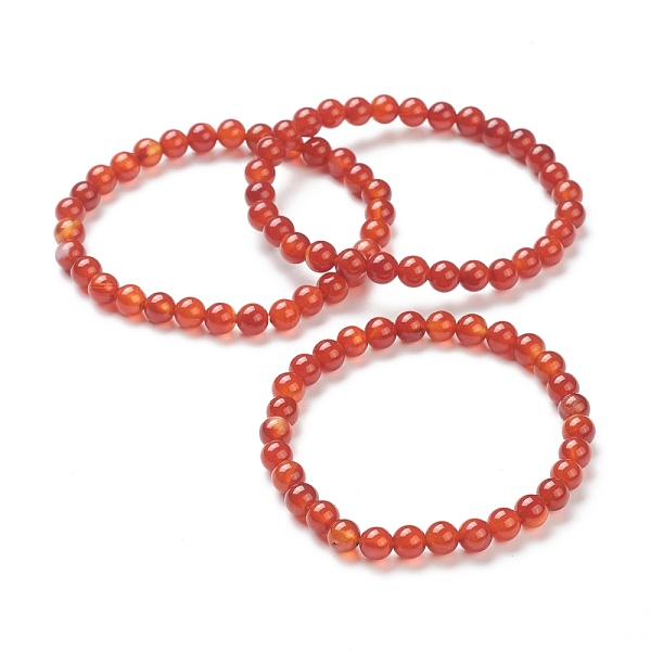 PandaHall Natural Red Agate Beaded Stretch Bracelets, Round, Beads: 6~6.5mm, Inner Diameter: 2-1/4 inch(5.55cm) Red Agate
PandaHall Natural Red Agate Beaded Stretch Bracelets, Round, Beads: 6~6.5mm, Inner Diameter: 2-1/4 inch(5.55cm) Red Agate