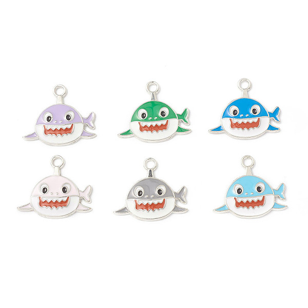 PandaHall Alloy Enamel Pendants, Shark Charm, Platinum, Mixed Color, 19.5x22.5x2mm, Hole: 2.3mm Alloy+Enamel Other Animal Multicolor
PandaHall Alloy Enamel Pendants, Shark Charm, Platinum, Mixed Color, 19.5x22.5x2mm, Hole: 2.3mm Alloy+Enamel Other Animal Multicolor