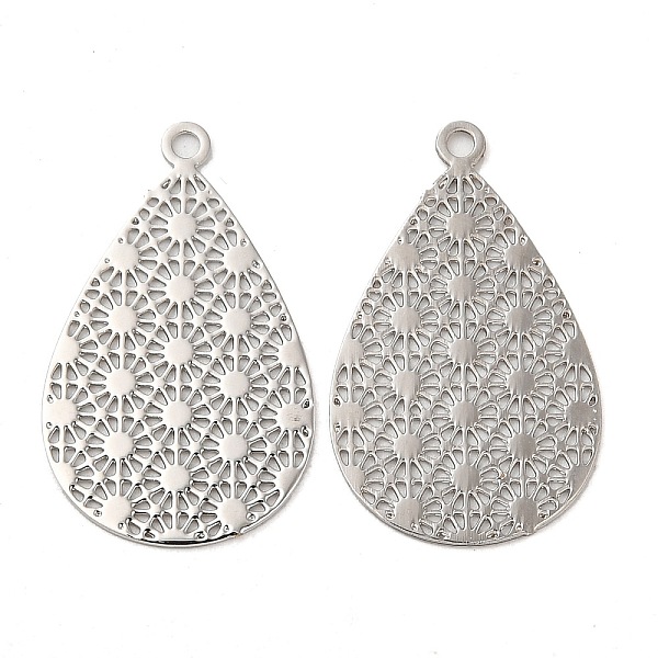 PandaHall Rack Plating Brass Filigree Pendants, Long-Lasting Plated, Teardrop Charms, Platinum, 22.5x14x0.3mm, Hole: 1.2mm Brass Teardrop
PandaHall Rack Plating Brass Filigree Pendants, Long-Lasting Plated, Teardrop Charms, Platinum, 22.5x14x0.3mm, Hole: 1.2mm Brass Teardrop