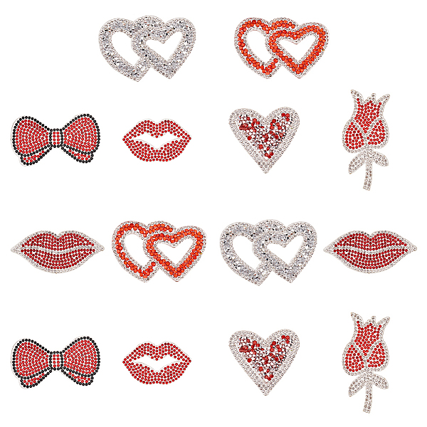 PandaHall FINGERINSPIRE 14 PCS Valentine's Day Theme Hotfix Rhinestone Appliques Red Series Theme Rhinestone Patches Bowknot/Lip/Rose/Heart...
PandaHall FINGERINSPIRE 14 PCS Valentine's Day Theme Hotfix Rhinestone Appliques Red Series Theme Rhinestone Patches Bowknot/Lip/Rose/Heart...