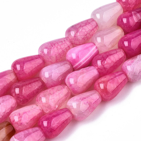 PandaHall Natural Crackle Agate Beads Strands, Dyed & Heated, Teardrop, Hot Pink, 14x10mm, Hole: 1mm, about 28pcs/strand, 15.35 inch(39cm)...
PandaHall Natural Crackle Agate Beads Strands, Dyed & Heated, Teardrop, Hot Pink, 14x10mm, Hole: 1mm, about 28pcs/strand, 15.35 inch(39cm)...